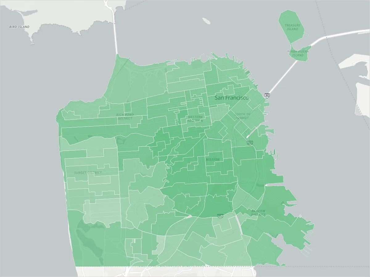 Precinct map preview for the November 4, 2025 election